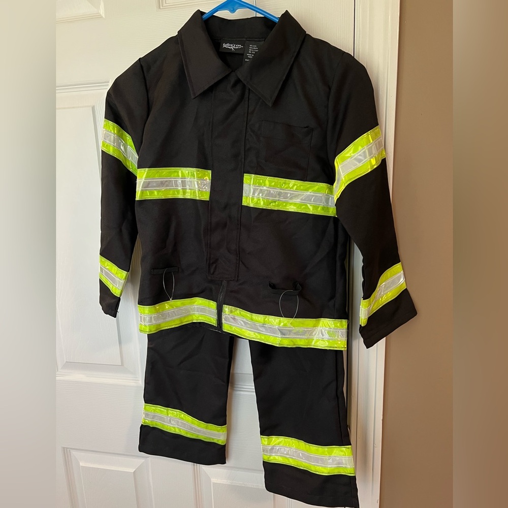 Kids Firefighter Costume - Black and Yellow